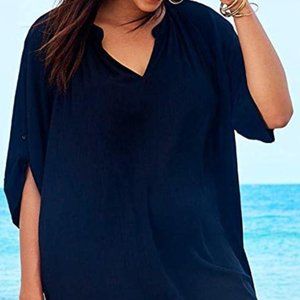Swimsuits for All-Women's Plus Size Tunic Coverup